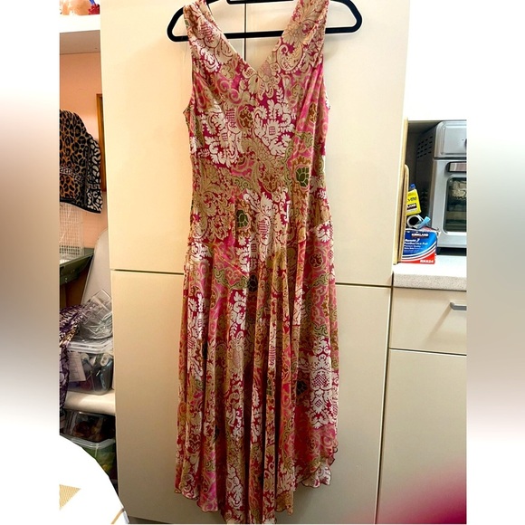 Rabbit Rabbit Rabbit Design SIZE 12 Dress Sleeveless Floral Midi asymmetrical - Picture 2 of 7